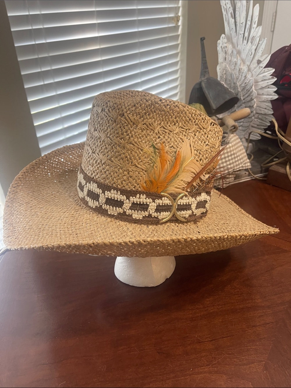 Vintage Bailey U-Rollit Straw Cowboy Hat western